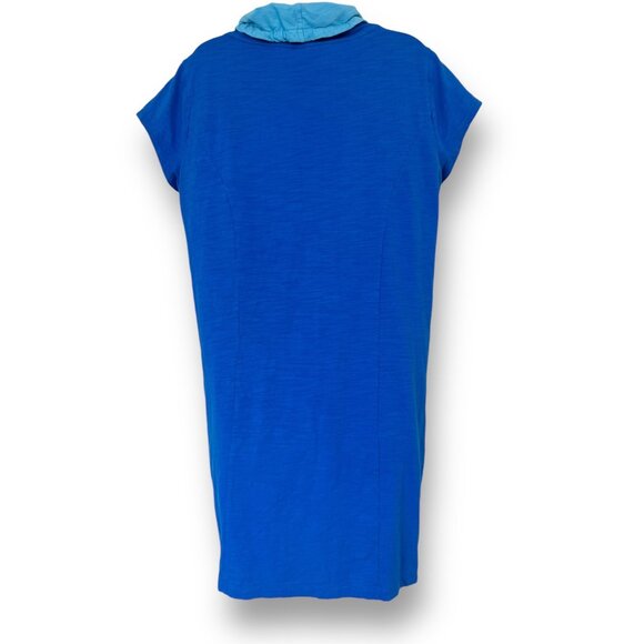 Chico's Size 2 = Large/12 ZENERGY BLUE COLORBLOCK‎ SHIFT DRESS W/POCKETS Summer - Picture 6 of 10